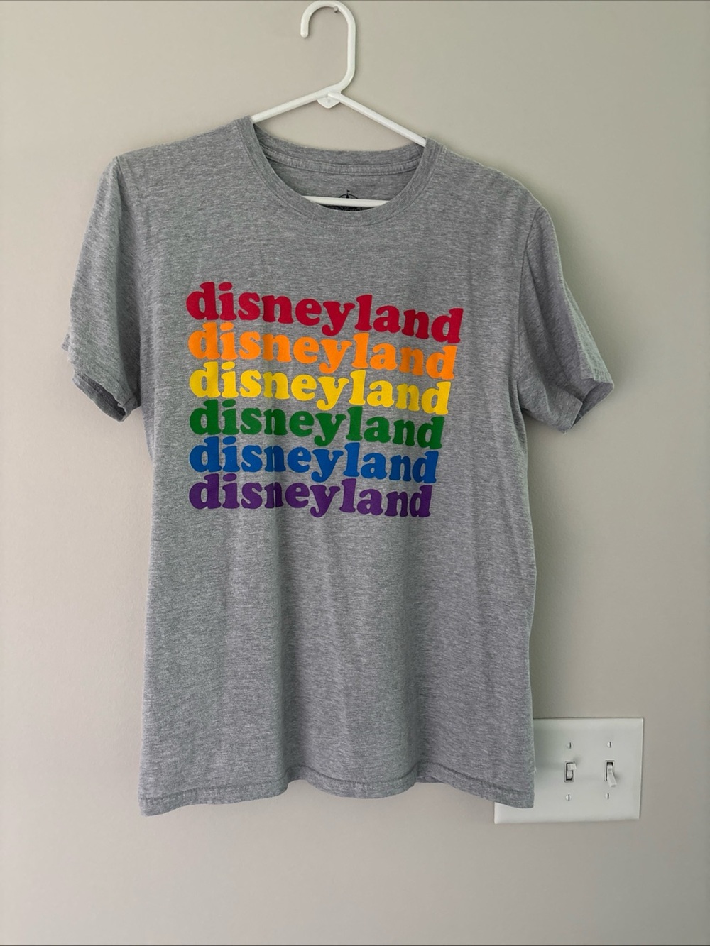 Disney Adult Grey Rainbow Logo Tee